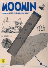 MOOMIN　晴雨兼用折りたたみ傘BOOK GRAY