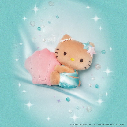 HELLO KITTY ぬいぐるみチャームBOOK shell pearl ver.