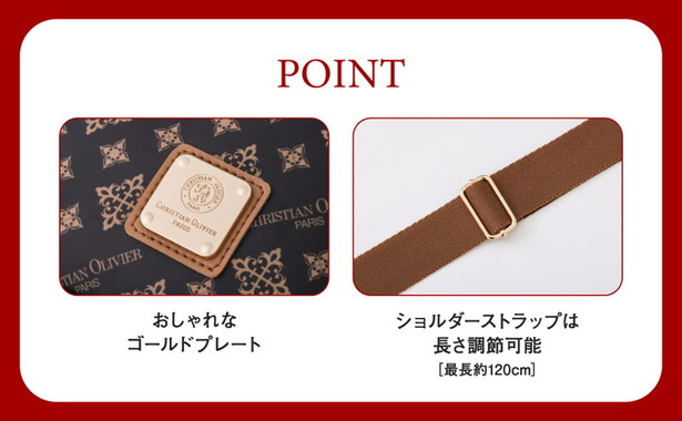 CHRISTIAN OLIVIER PARIS スクエアお財布ショルダーバッグ BOOK