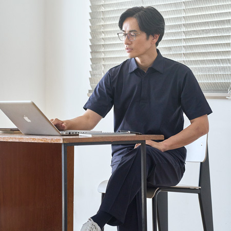 【一般医療機器】Recoverypro Lab. 疲労回復ウェア 『MonoMax監修』センタープレスパンツ メンズ Mサイズ NAVY