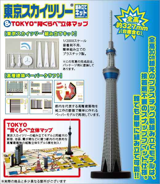 東京スカイツリー(R)組み立てキット＆TOKYO“背くらべ”立体マップ