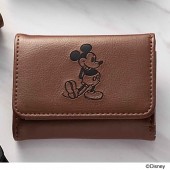 Disney MICKEY MOUSE 三つ折り財布BOOK BROWN