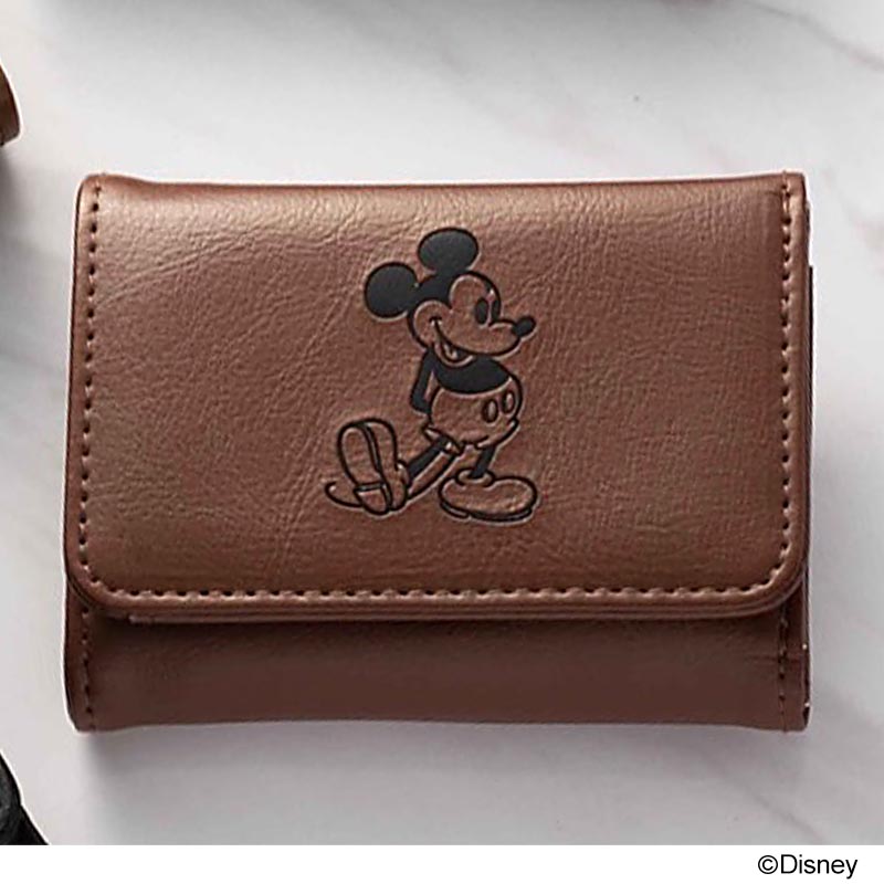 Disney MICKEY MOUSE 三つ折り財布BOOK BROWN│宝島社の公式WEBサイト