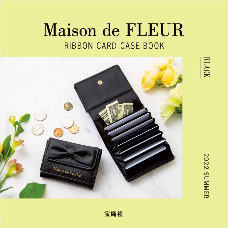 Maison de FLEUR RIBBON CARD CASE BOOK BLACK