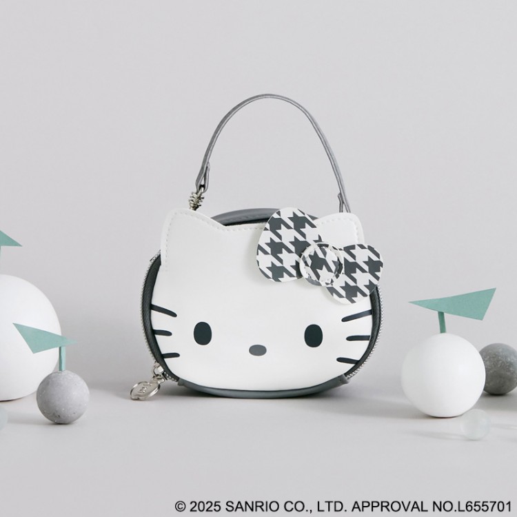 HELLO KITTY × BRILMY リップが縦に収納できる ズボラに優しいミニコスメポーチ BOOK GRAY ver.