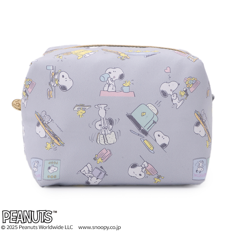 SNOOPY ふわふわBIGポーチ ＆ すやすや前髪クリップ2個セット