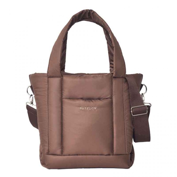 BAYFLOW 収納5ポケット キルティングバッグBOOK BROWN