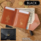 SNOOPY YEAR OF THE HORSE MINI WALLET BOOK BLACK