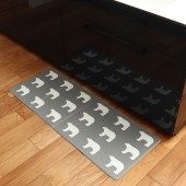【SALE】kippis しろくま 水拭きできる折りたたみキッチンマット 120cm