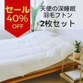 【SALE】洗濯機で洗える！ 天使の深睡眠羽毛フトン 2枚セット