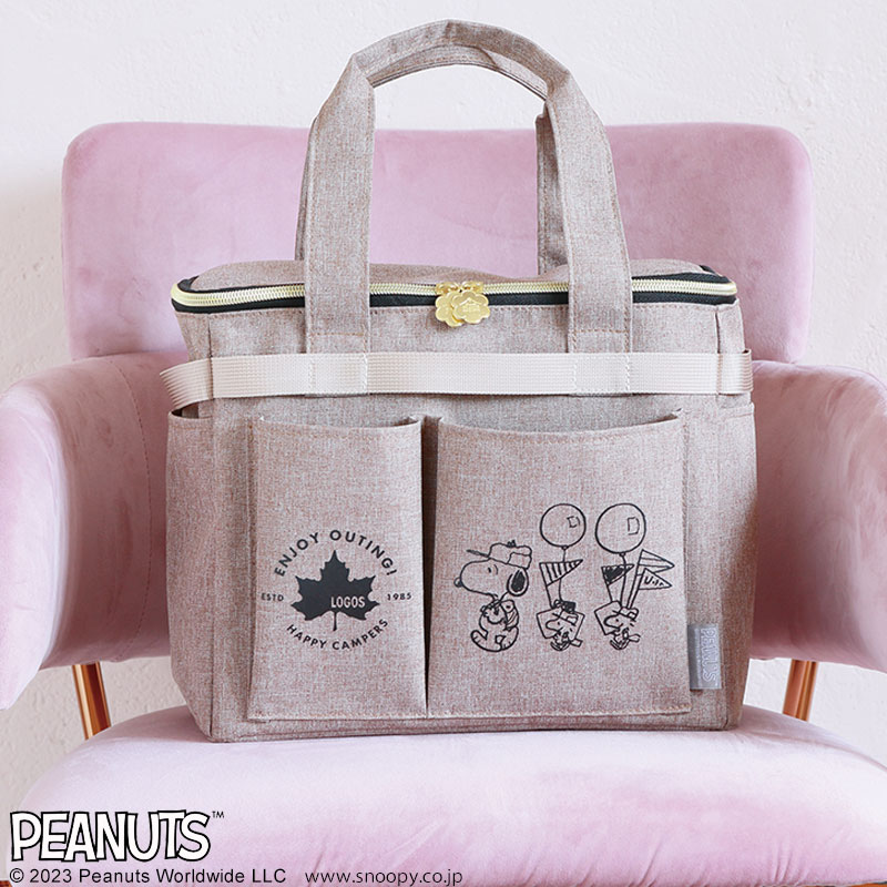 SALE＞SNOOPY HAPPY CAMPERS by LOGOS ピクニックバッグ BOOK BROWN