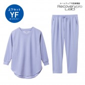 上・長袖＋下・YFゆったりフリーサイズセット／パープル 大人のおしゃれ手帖監修 上品だからおしゃれ着にも！ 体型カバーが叶う疲労回復ウェア Recoverypro Lab. プレミアム [一般医療機器]