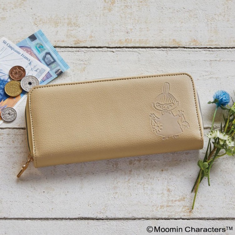 ＜SALE＞MOOMIN カードが見やすい 大容量じゃばら式長財布 BOOK CAMEL
