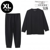 【一般医療機器】Recoverypro Lab.  疲労回復ウェア 上下セット（長袖・ロングパンツ）ユニセックス XLサイズ BLACK