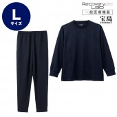 [一般医療機器] Recoverypro Lab.(R) 疲労回復ウェア【上下セット（長袖・ロングパンツ）／Lサイズ】ネイビー