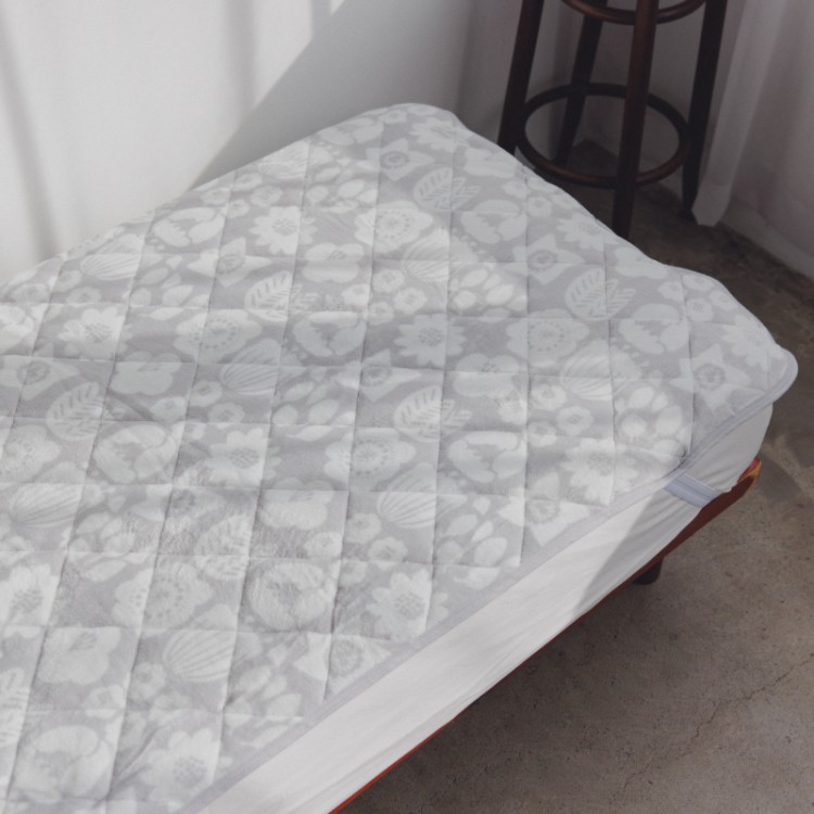 【SALE】kippis 敷パッド　ダブル　ガーデングレー