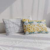 【SALE】kippis 枕カバー2枚組　ブーケイエロー