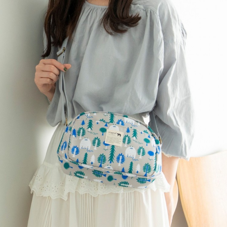 【SALE】kippis ラウンドショルダーバッグ　Jeti　グレー