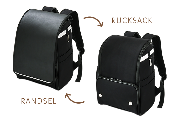 フラップを外せば、シンプルなリュックサックに早変わり