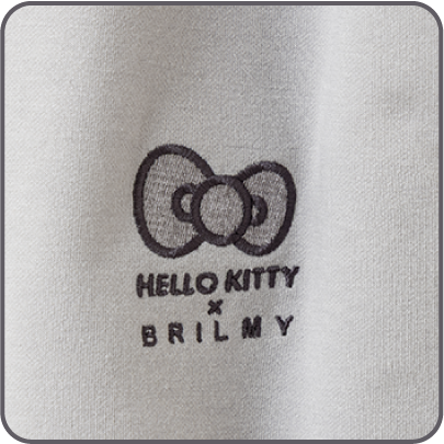 HELLO KITTY × BRILMY パンツの刺繍