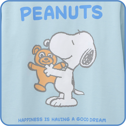 Recoverypro Lab. 疲労回復ウェア SNOOPYのトップスのデザイン