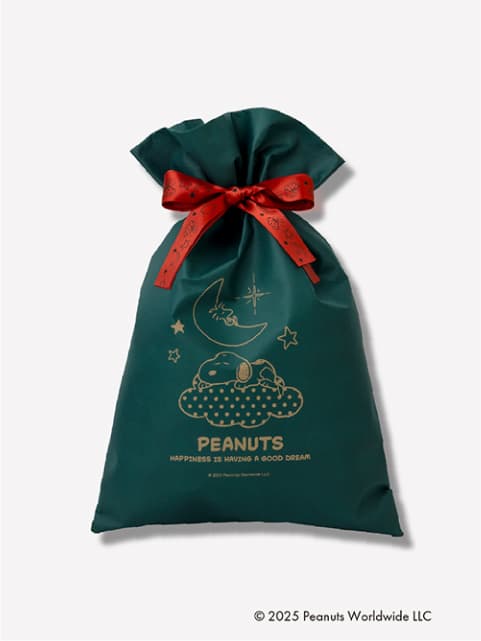 ギフトバッグ SNOOPY 巾着 ダークグリーン