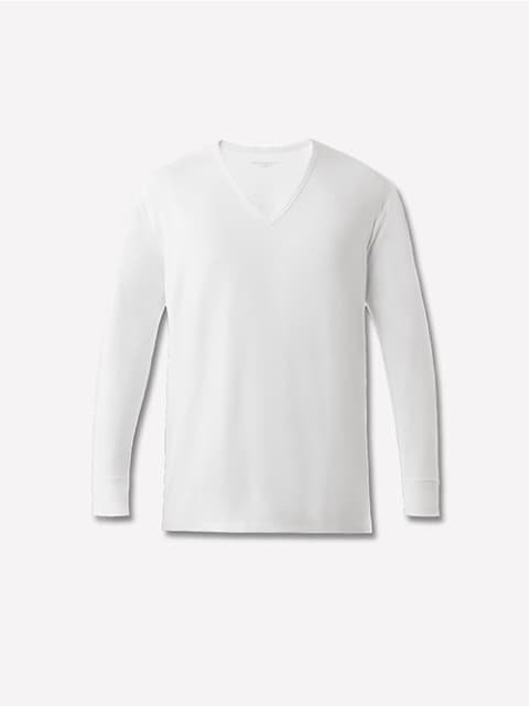 Recoverypro Lab. 疲労回復インナー MEN 長袖Vネック　ホワイト