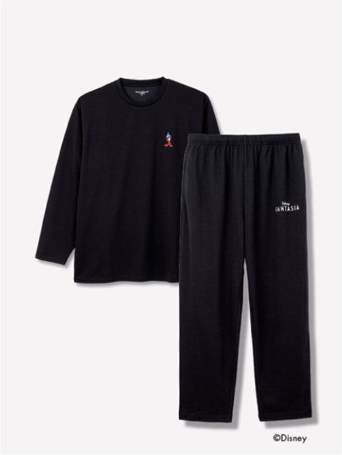 Recoverypro Lab. 疲労回復ウェア Disney FANTASIA 上下セット（長袖シャツ・ロングパンツ） ブラック