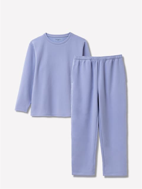 Recoverypro Lab. 疲労回復ウェア あったか起毛フリース 上下セット（プルオーバー・ロングパンツ）パープル