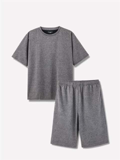 Recoverypro Lab. 疲労回復ウェア ベーシック 上下セット（半袖シャツ・ショートパンツ）ダークグレー