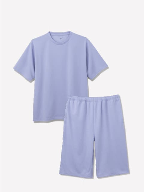 Recoverypro Lab. 疲労回復ウェア ベーシック 上下セット（半袖シャツ・ショートパンツ）パープル